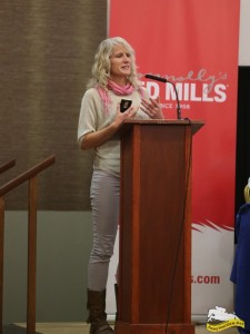 Nia o Malley redmills on horse nutrition at the 2016 equine hedge school 5/1/16 photo by Laurence dunne Jumpinaction.net
